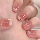 指甲貼3 12歲女童貓眼短甲無毒無味自粘百搭美甲貼果凍膠可拆卸小學生獎勵貼 卡通kt喵兒童穿戴甲短款 2025新款
