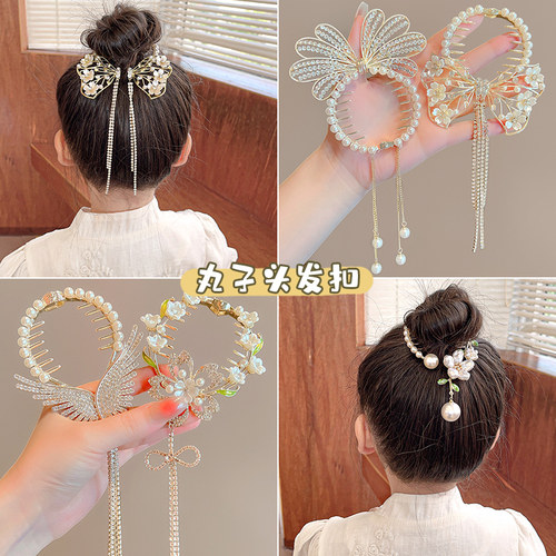 韩版女童丸子头发扣发夹盘发神器