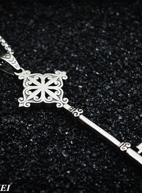 欧美复古钛钢潮流时尚吊坠项链