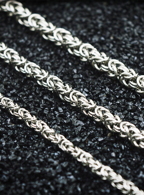 钛钢男士编织链泰国佛牌链子挂链