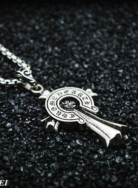 欧美克罗星十字架钛钢吊坠项链