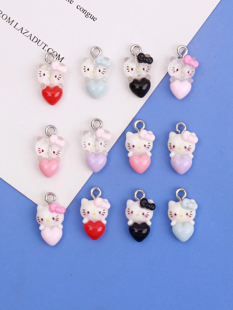 新款创意卡通立体DIY饰品配件手机壳钥匙扣挂饰吊饰花朵耳饰