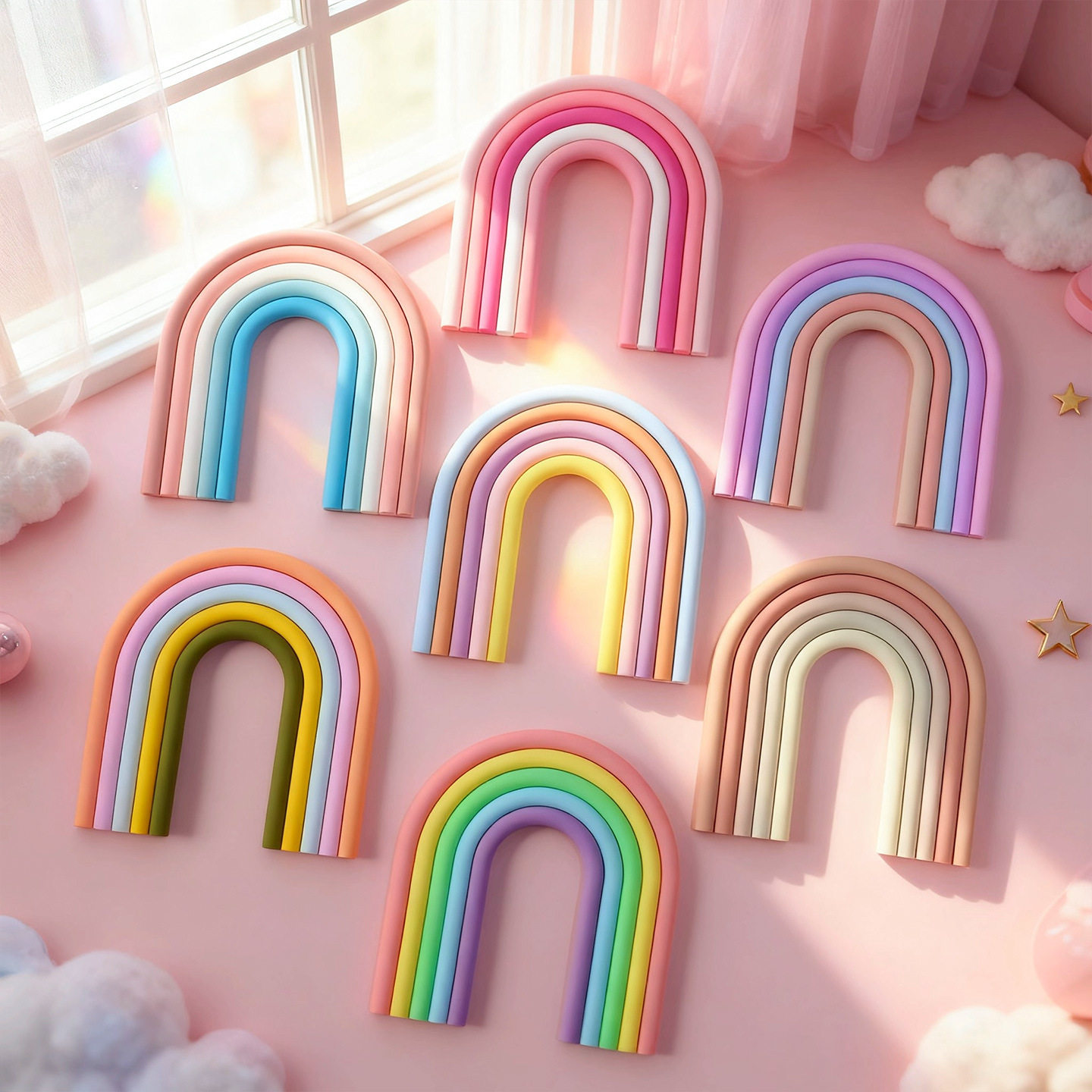 新款软胶百搭蛋糕装饰插件彩虹拱门插件生日甜品台装扮配件,节庆用品/礼品,节日装扮用品,淘宝优惠券,粉丝福利购,淘宝优惠卷