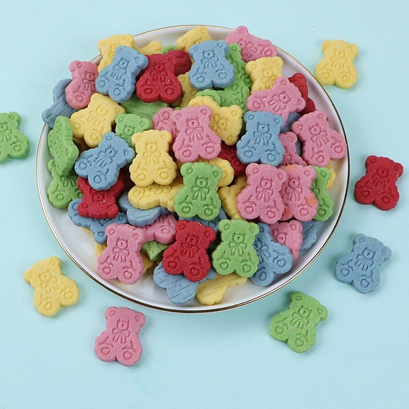 彩色卡通小熊饼干六一儿童节蛋糕装饰宝宝生日纸杯甜品烘焙点缀