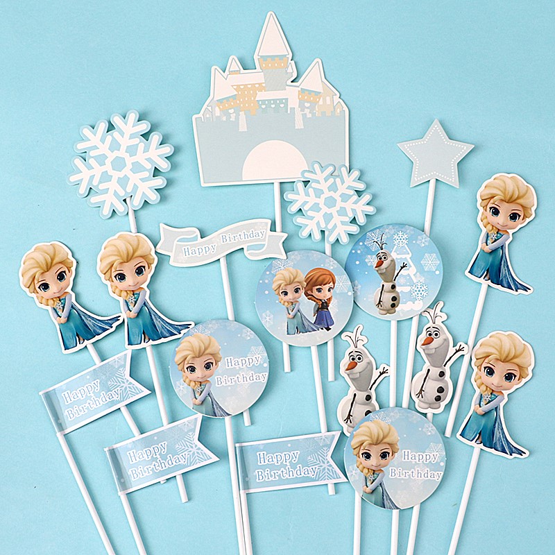 艾莎女王生日蛋糕甜品台装饰插件