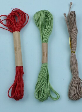 生日蛋糕装饰麻绳2mm10米手工DIY布丁甜品台派对红色麻绳