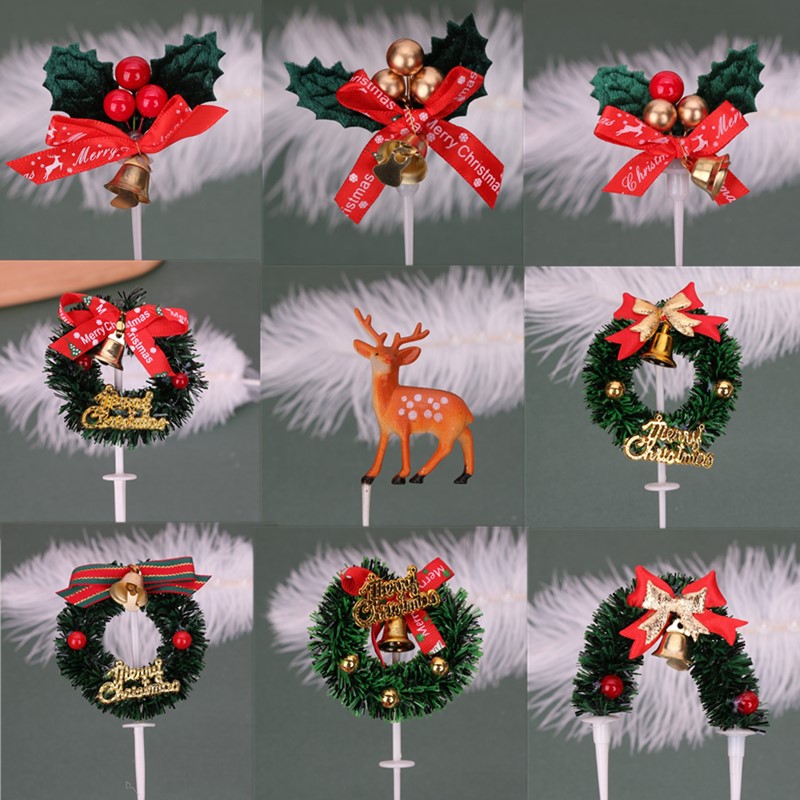 多份实惠装圣诞节草圈叶子插件