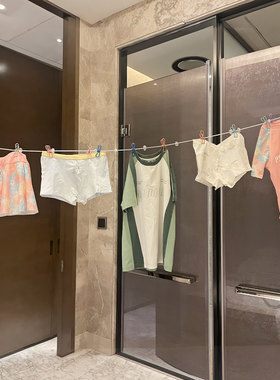 旅行便携晾衣绳酒店晾衣服神器旅游出差挂衣绳弹力带夹子便携衣架