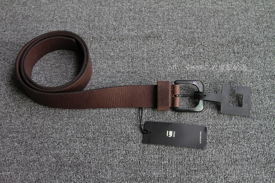 现货[db s]德国代购 G-Star RAW 男款真皮休闲牛仔牛皮腰带 38MM