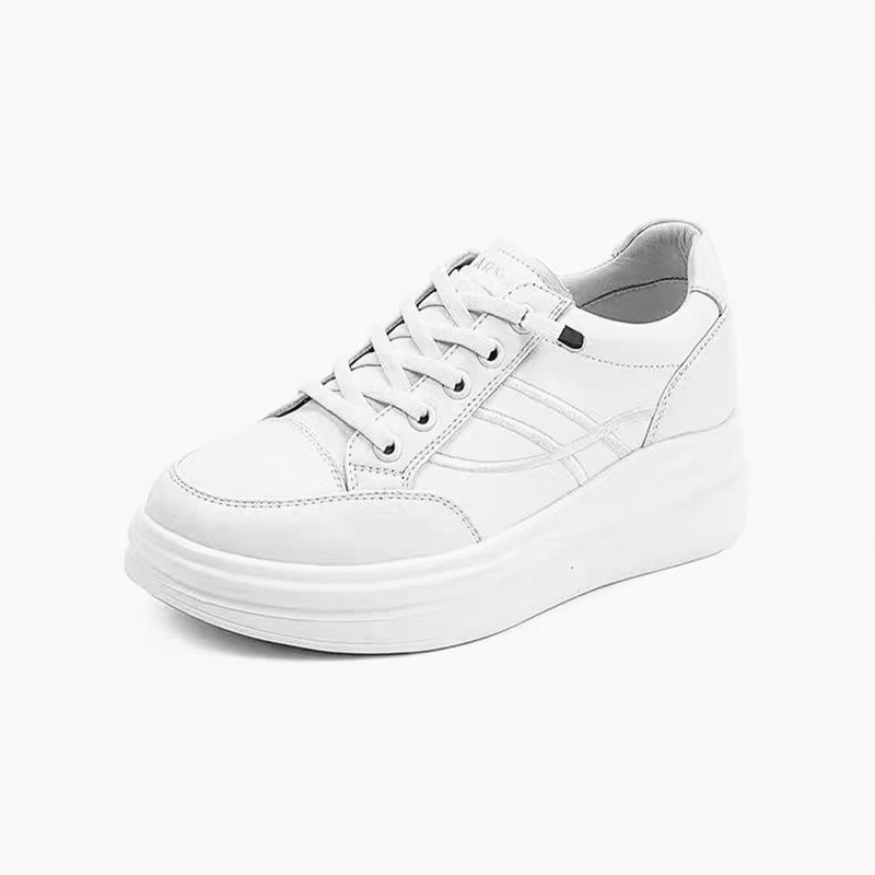 HCS251405商场同款哈森2025春季新款平底圆头休闲鞋运动鞋小白鞋