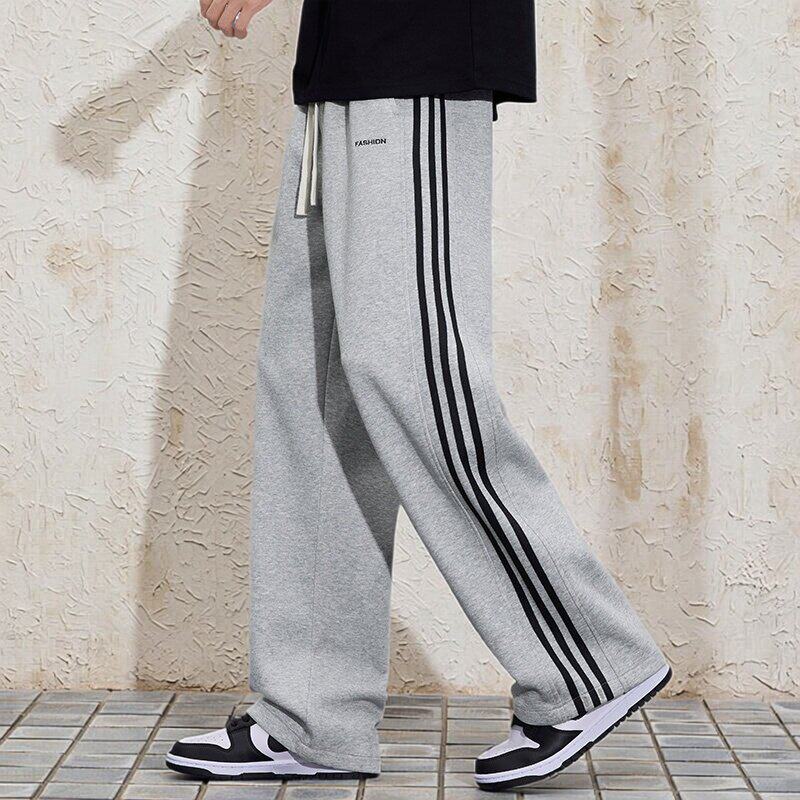 运动卫裤子男款潮流春季青少年宽松直筒初中生休闲长裤