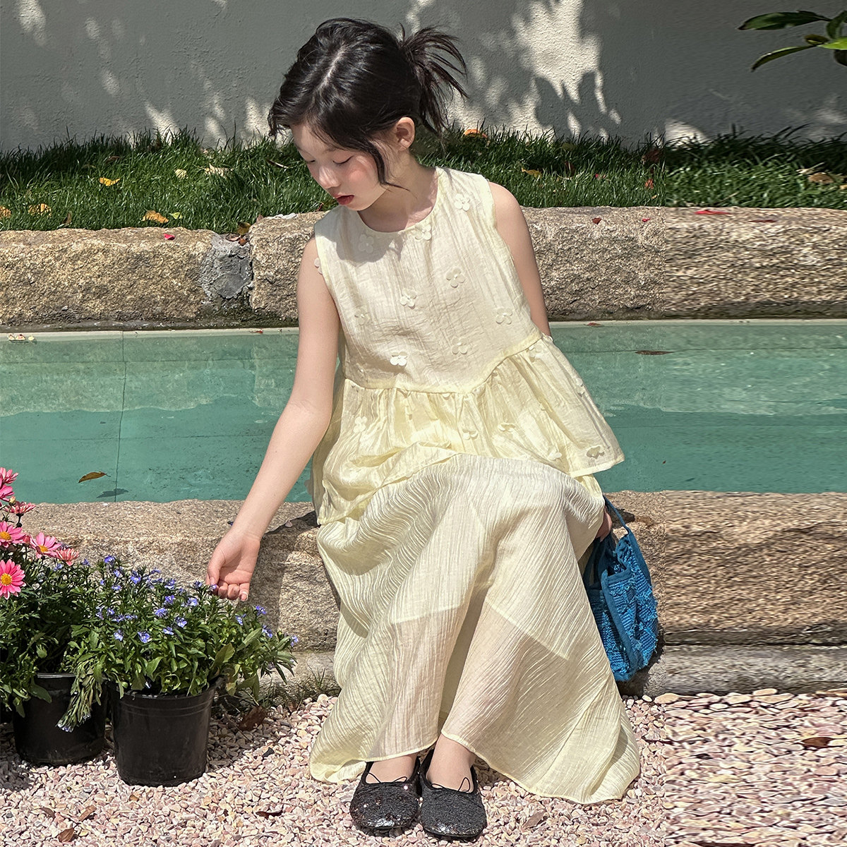 女童夏季韩系无袖套裙