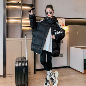 女童羽绒服2023新款洋气女大童冬季白鸭绒韩版儿童冬装加厚外套潮