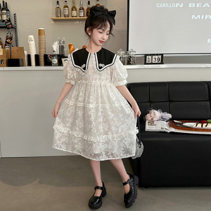 女童夏季连衣裙2024新款洋气女大童夏装国风公主裙儿童新中式裙子