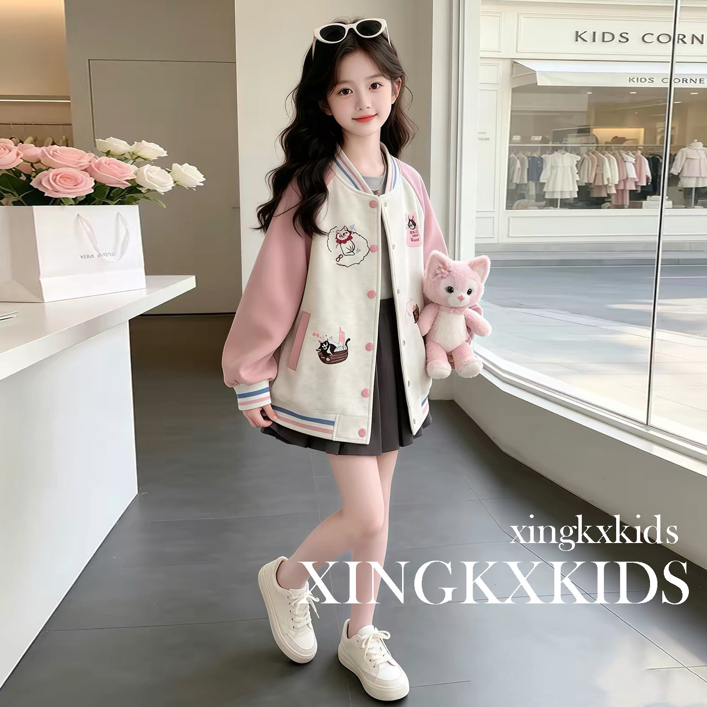 女童秋装超好看棒球服外套