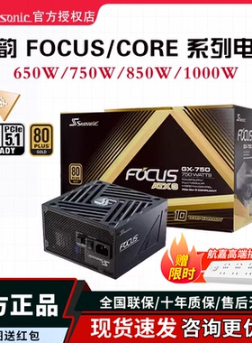 海韵CORE GX750W 650W电源FOCUS台式机电脑电源850w主机金牌1000W
