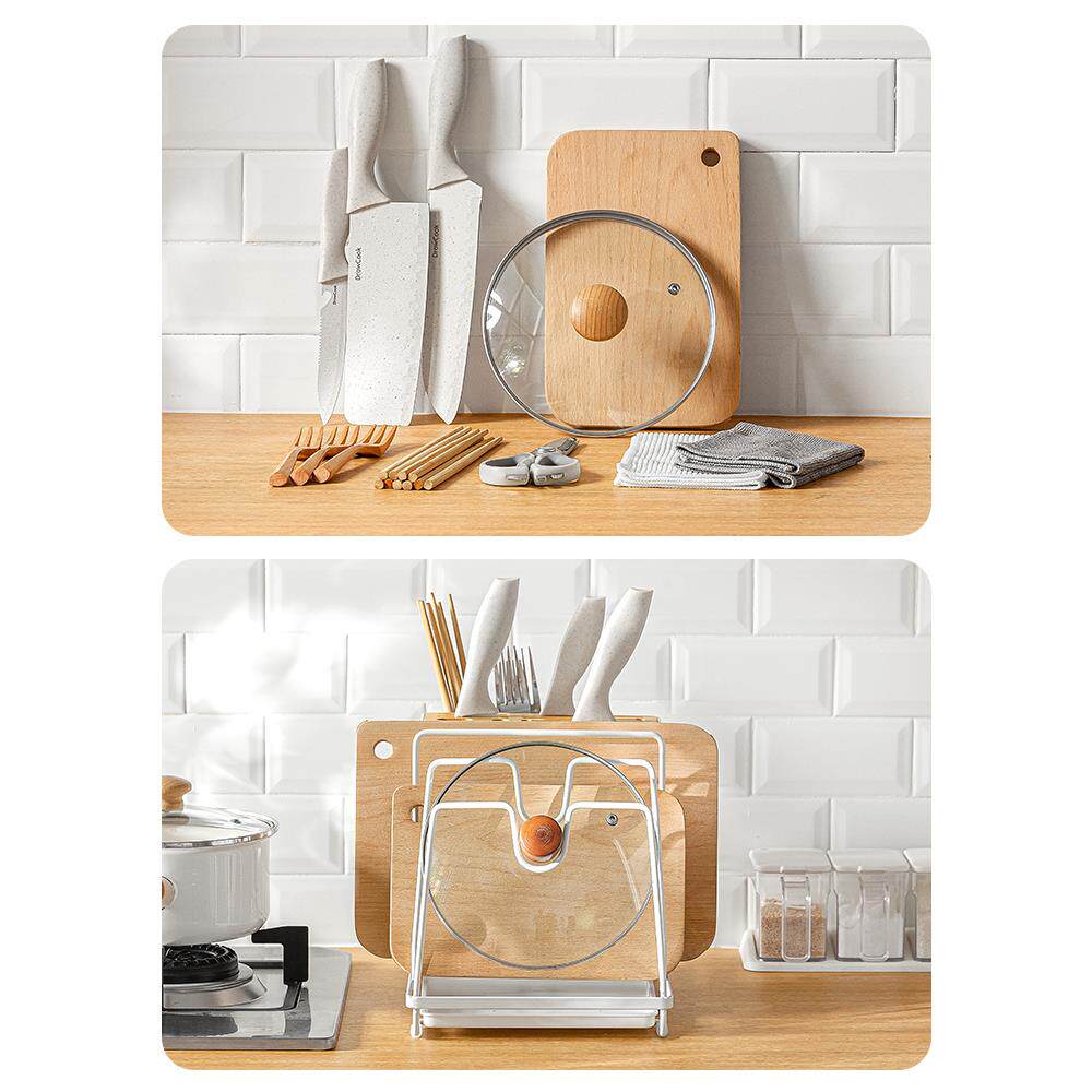 厨房多功能刀架砧板架一体台面创意架筷子筒厨具架子置物架带接水