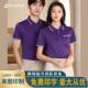 短袖 中通快运工作服T恤定制夏季 紫色广告衫 POLO衫 印logo 物流工装
