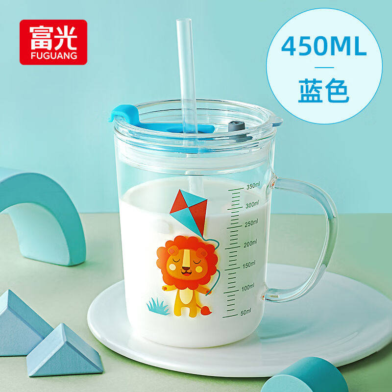 富光玻璃杯家用儿童牛奶杯子带刻度吸管水杯宝宝冲泡奶粉杯带把手使用感如何?