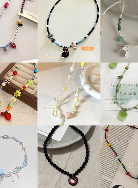 进口「苹果乐园」多巴胺彩色苹果星星串珠项链2025新款轻奢夏日