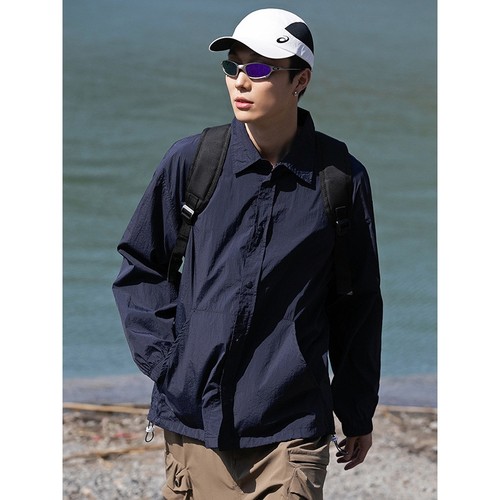 进口日系机能工装风超薄UPF50+防晒衬衫男女夏季冰丝凉感宽松廓