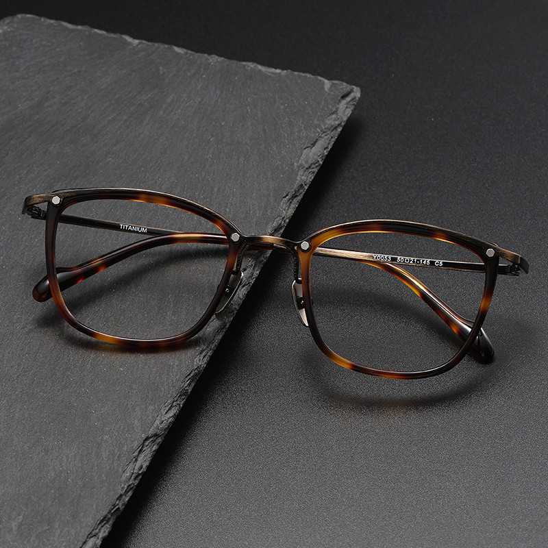 超轻纯钛近视眼镜男防蓝光