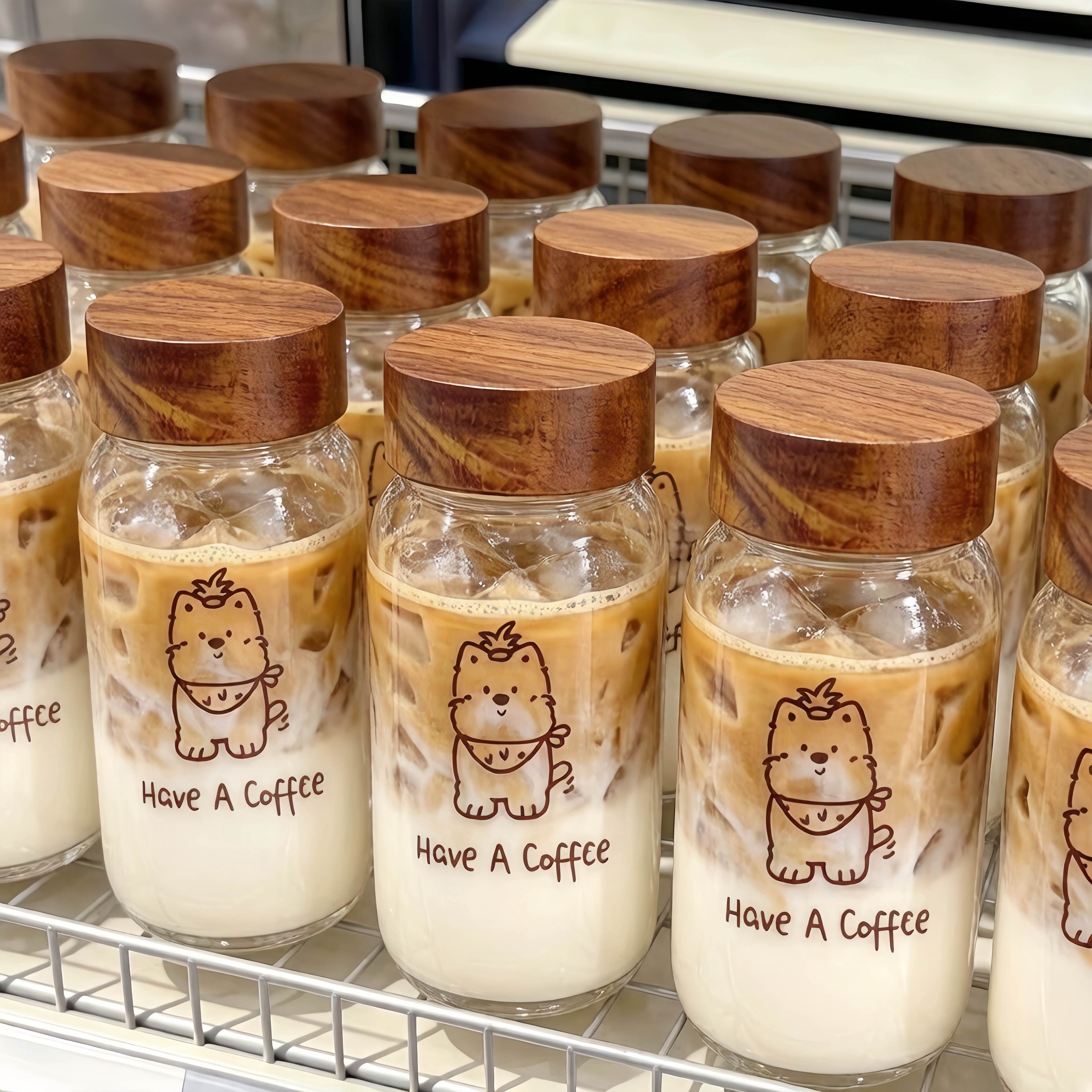 相思木咖啡冷萃杯玻璃外出便携食品级高档精致牛奶随手杯咖啡杯子