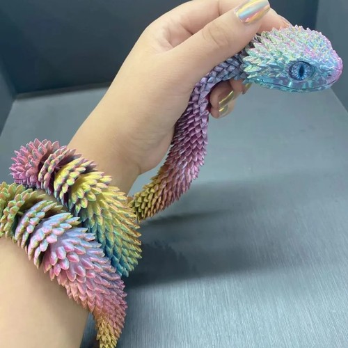 3d打印磁吸水晶蛇夜光蛇玩偶全关节可动仿真动物男孩玩具摆件礼物
