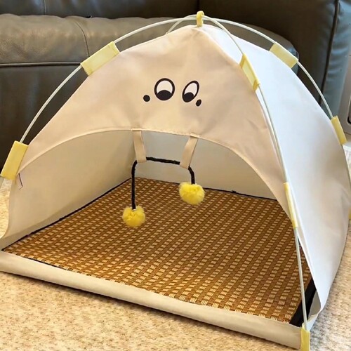 猫咪帐篷夏季猫窝带凉席