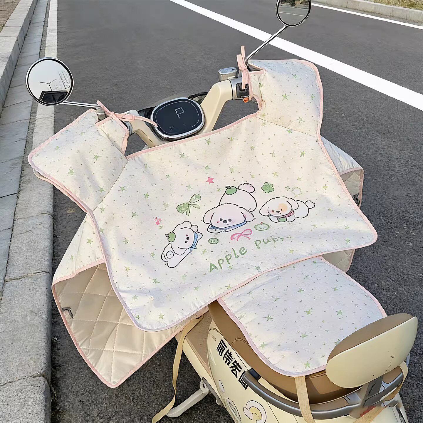 高颜值电动车挡风被夏季防晒防水电瓶车遮阳罩防紫外线2026新款