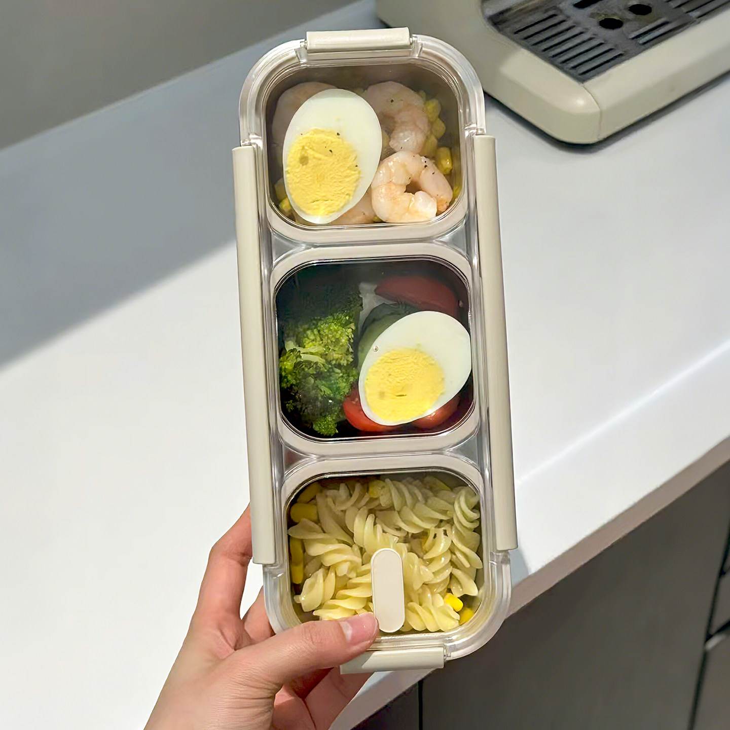 一人食~三分格餐盒304不锈钢保温饭盒保鲜盒不串味收纳盒学生上班