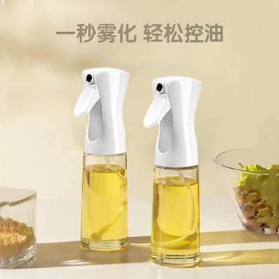 蚝油按压嘴户外烧烤式喷油瓶 厨房家用食用油喷油壶  200ML玻璃喷