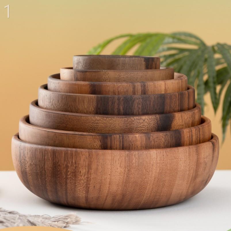 相思木整木碗 大小号原木饭碗泡面沙拉碗圆形餐具酒店饭店厨房