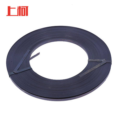 上柯W1093手工铁皮打包带烤蓝铁皮打包带钢带19*0.5mm（50kg)