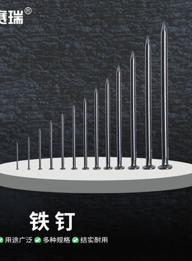 安赛瑞铁钉铁钉子圆钉洋钉木工钉木板钉16mm（1kg装）22285