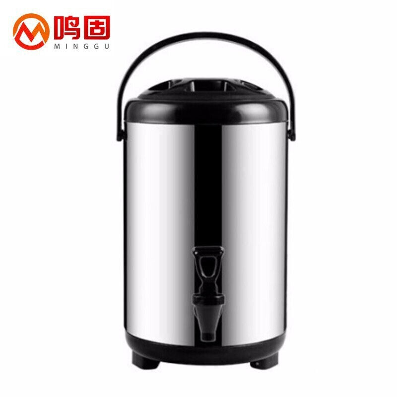 鸣固双层发泡保温桶工业不锈钢储水桶大容量储水储物桶16L颜色请