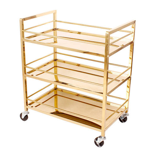 兰诗（LAUTEE）WY3023酒水车手推服务车推车740*450*880mm全钛金