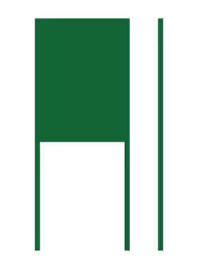 安赛瑞园艺看板镀锌尺寸：175cm*96cm插地款绿色定制款9Z00822