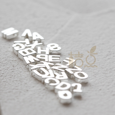 黄铜黄铜项链配饰镀银欧美隔珠