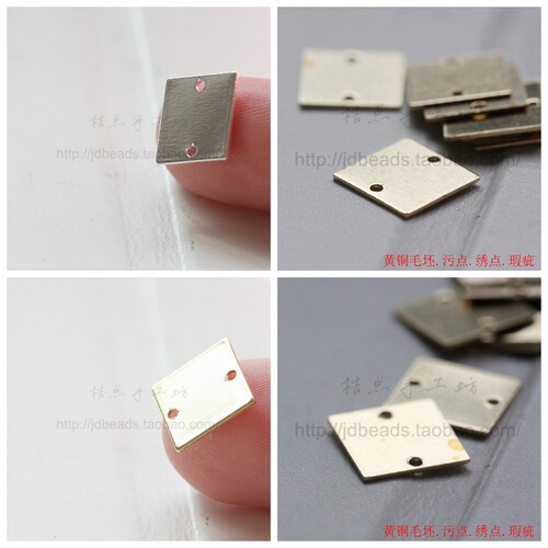 diy黄铜正方形饰品电镀