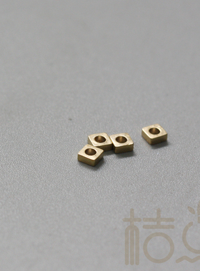 DIY饰品铜配件2.5mm 中孔 方形 方框 隔珠 隔片 几何图形(4179C)