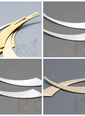 DIY饰品黄铜配件61.3*12.45mm刀形吊坠挂件(3979C)