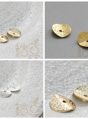 DIY饰品铜配件10mm闪沙中孔碟片 圆片 隔片 耳饰 几何图形(4039C)