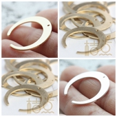 3879C DIY饰品黄铜配件28.5 27.5mm圆形月牙.吊坠.首饰.几何图形