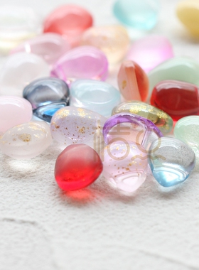 DIY饰品配件 玻璃水晶水滴 横孔 发簪 吊坠 挂饰 配饰耳坠(G236I)