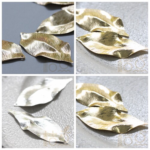 diy树叶植物耳环几何风铜配件