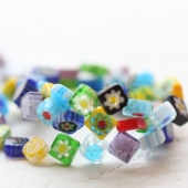 配珠 G313 串珠 千花琉璃珠 DIY饰品配件 恶魔之眼 玻璃珠 螺旋