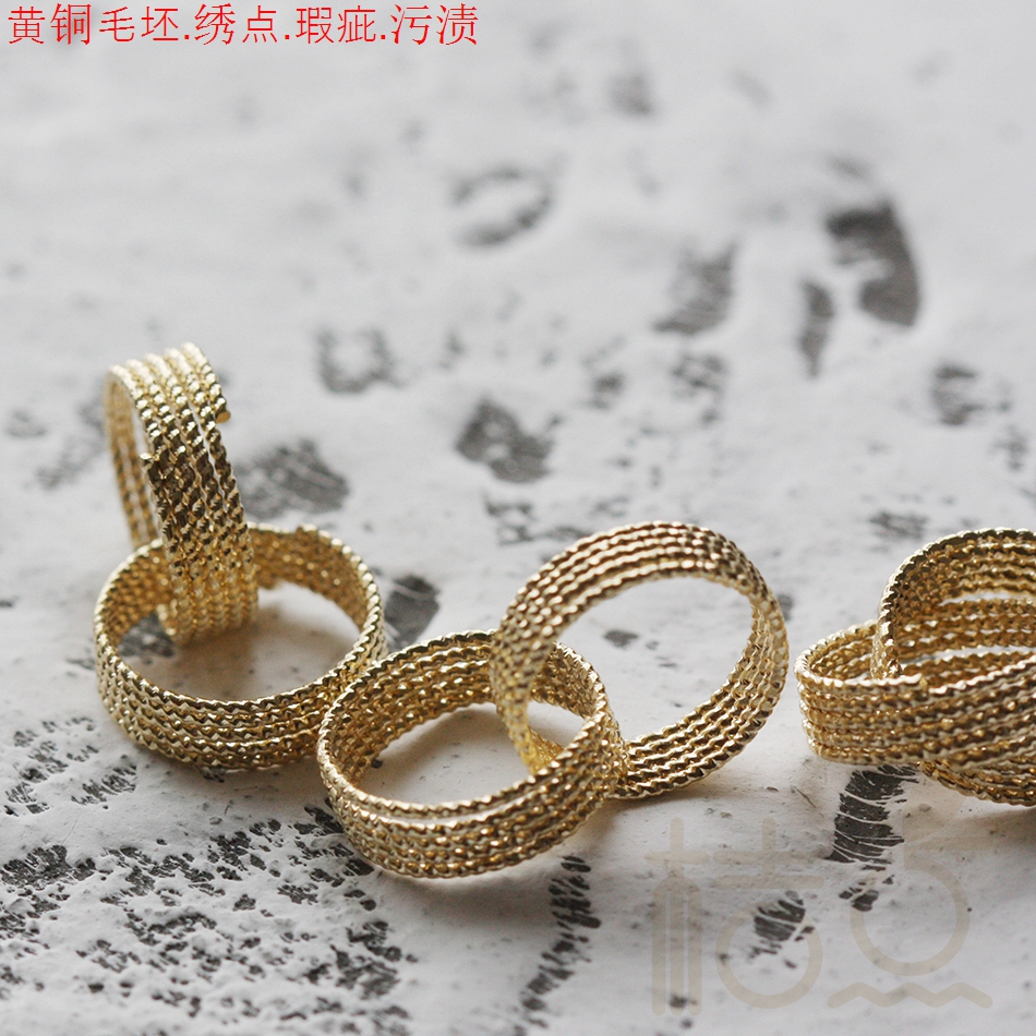 DIY饰品配件黄铜配件16.5mm批花双圈 圈圈 耳环配饰 闪(3891C)