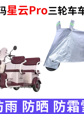适用于爱玛星云Pro电动三轮车车衣牛津布防雨罩AM1000DZK-36N/22K