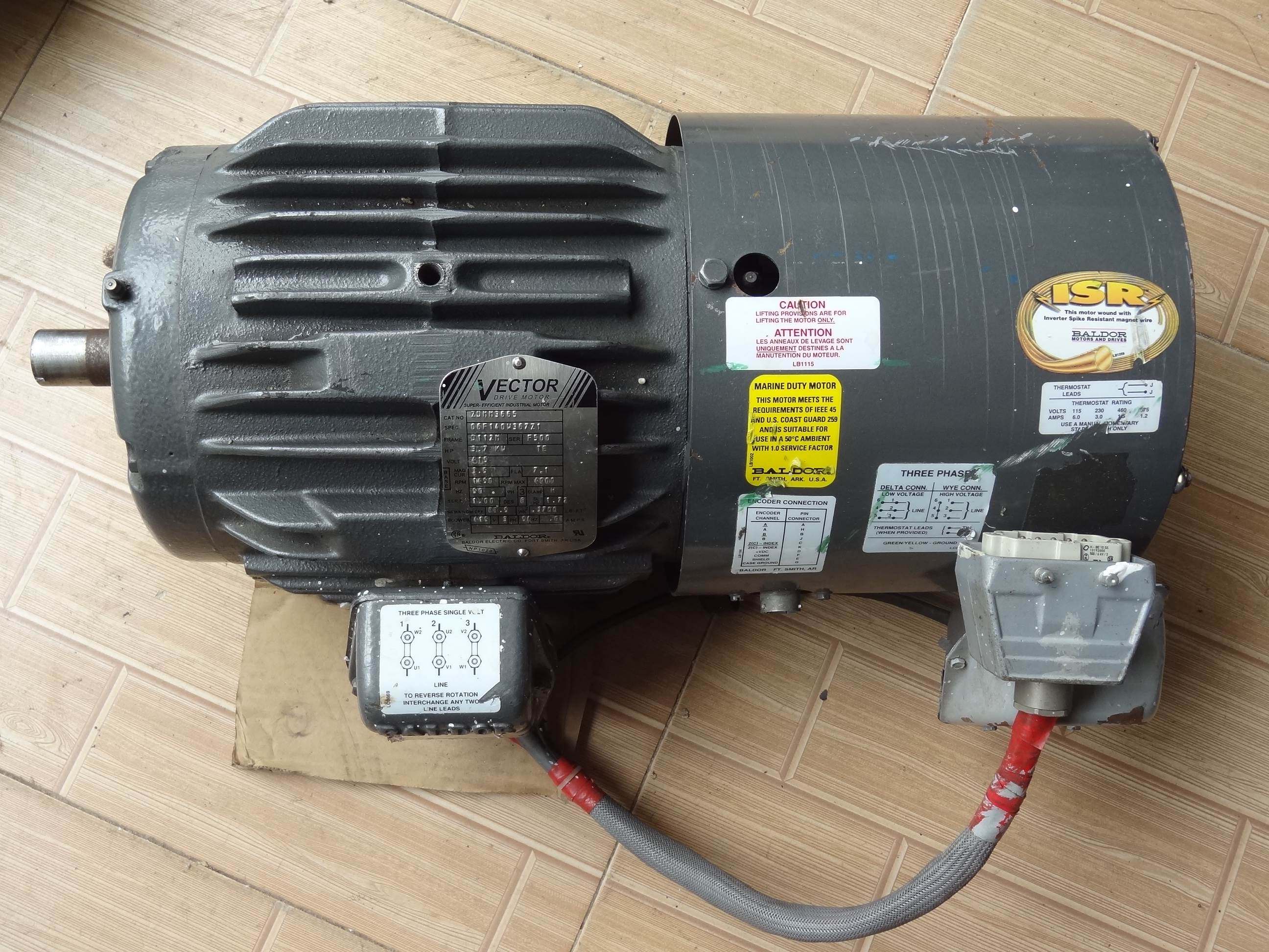 原装进口baldor葆德电机 zdmm3665 3.7kw 415v